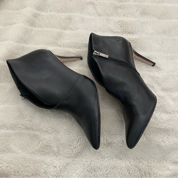 Jessica Simpson Leather Black Ankle Boots with Pointed Toe Size 8.5 - Picture 12 of 16